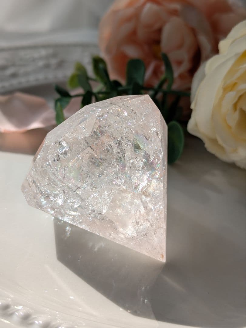 限定価格　♡ピンクアゼツライト（通称） ピンククリアクォーツ♡　 ダイヤ　虹