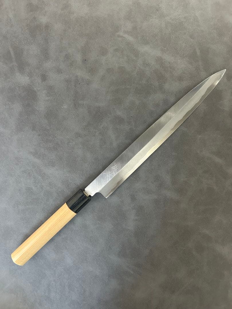 仙助 柳刃包丁 270mm 安来鋼青紙２号 PWCシノギ柄