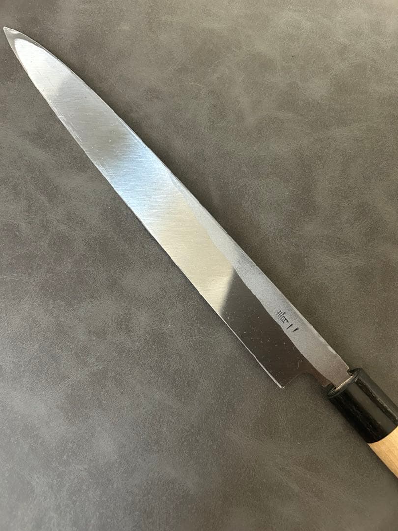 仙助 柳刃包丁 270mm 安来鋼青紙２号 PWCシノギ柄