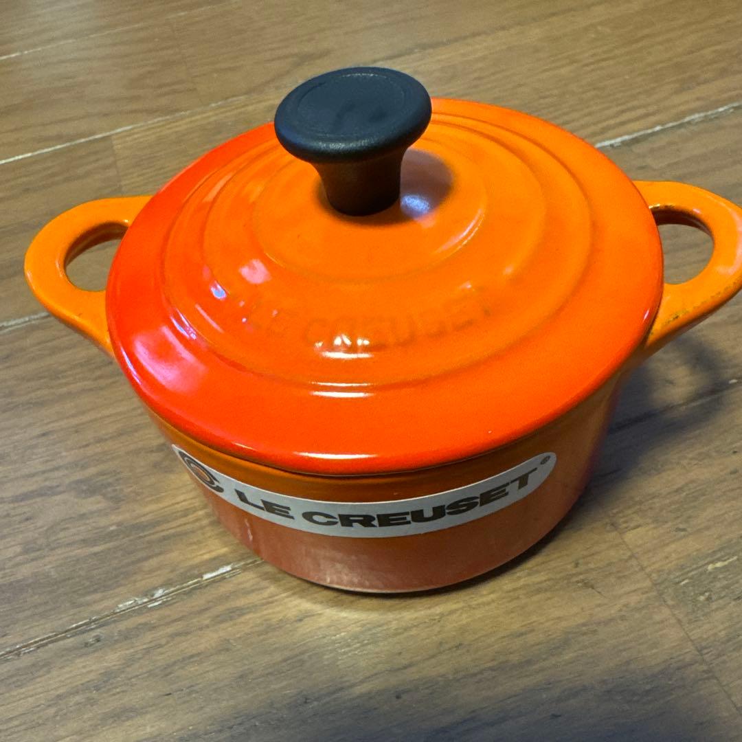 LE CREUSET オレンジ 両手鍋 小型　ココットロンド　離乳食作りにも