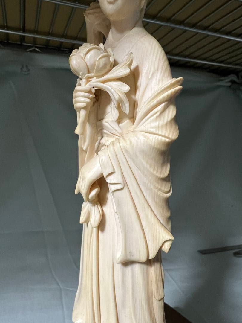 古美術 中国美術 美人像 仕女像 牙彫風 彫刻 置物