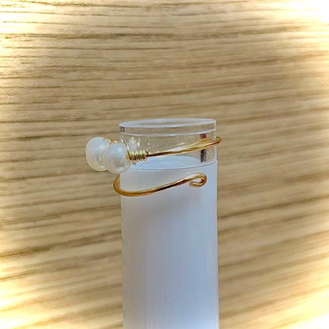 3連パールのワイヤーリング☆