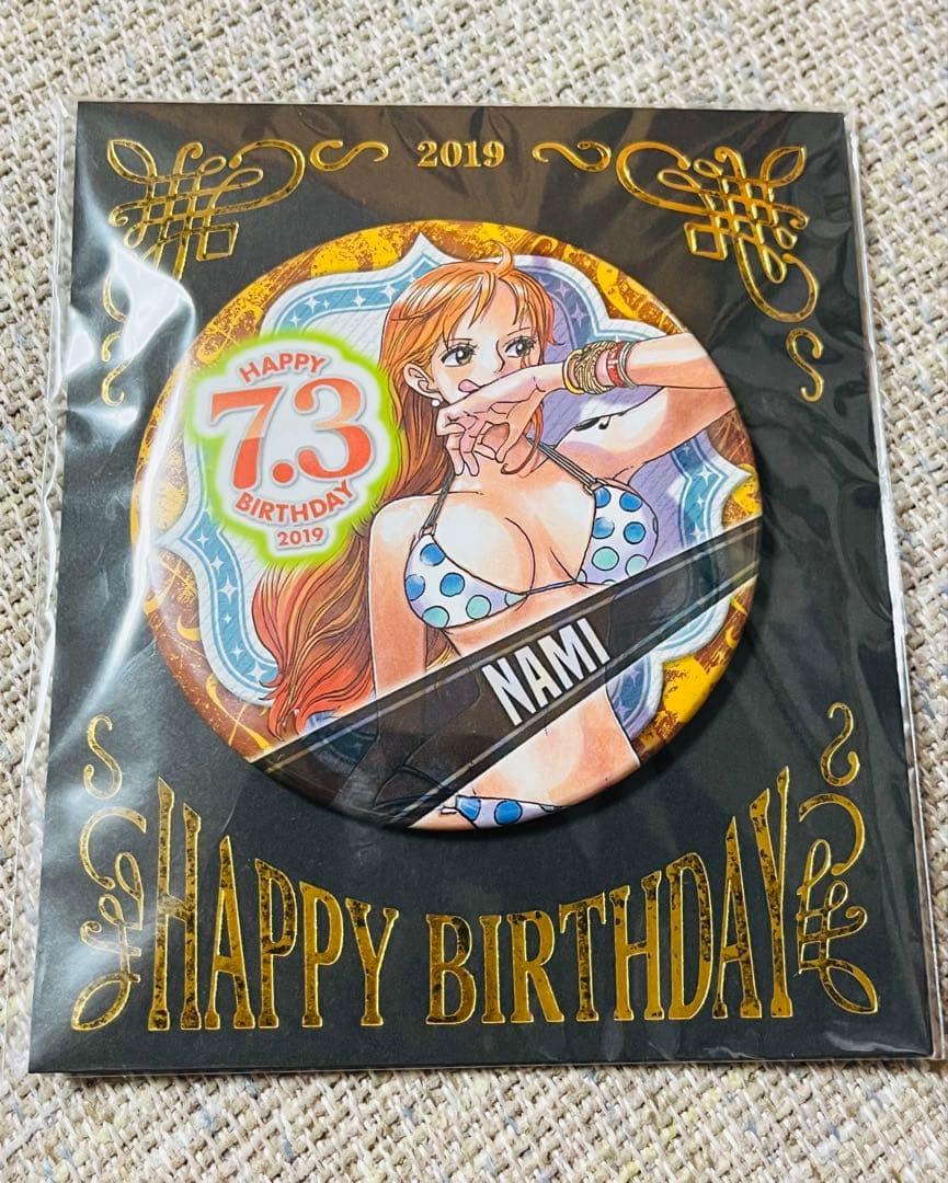 ワンピース ナミ バースデイ缶バッジ 2019 ジャンプショップ レア 輩 限定