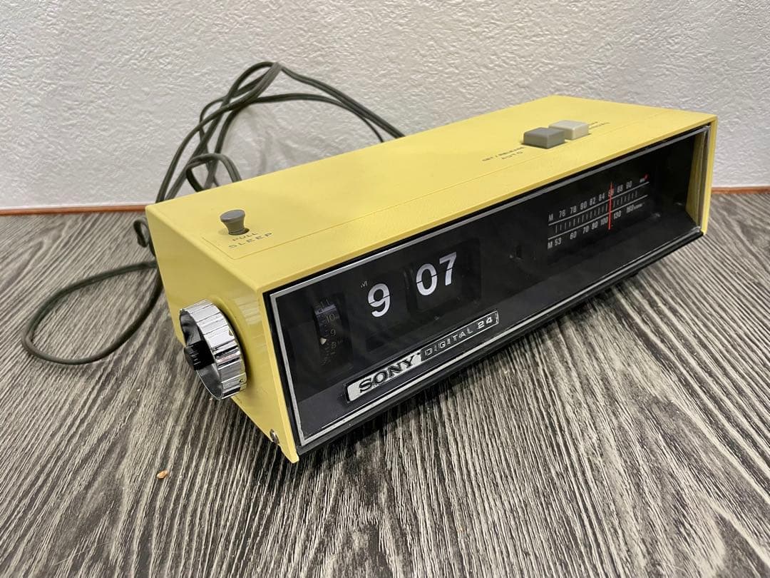 SONY パタパタ時計 レトロラジオ 稼働品 AM/FM 8CF-59F