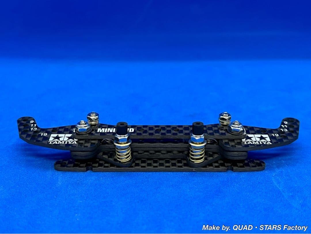 【ミニ四駆・MS用】2軸ATピボット＋1軸アンカー＋お辞儀防止　フルカーボン