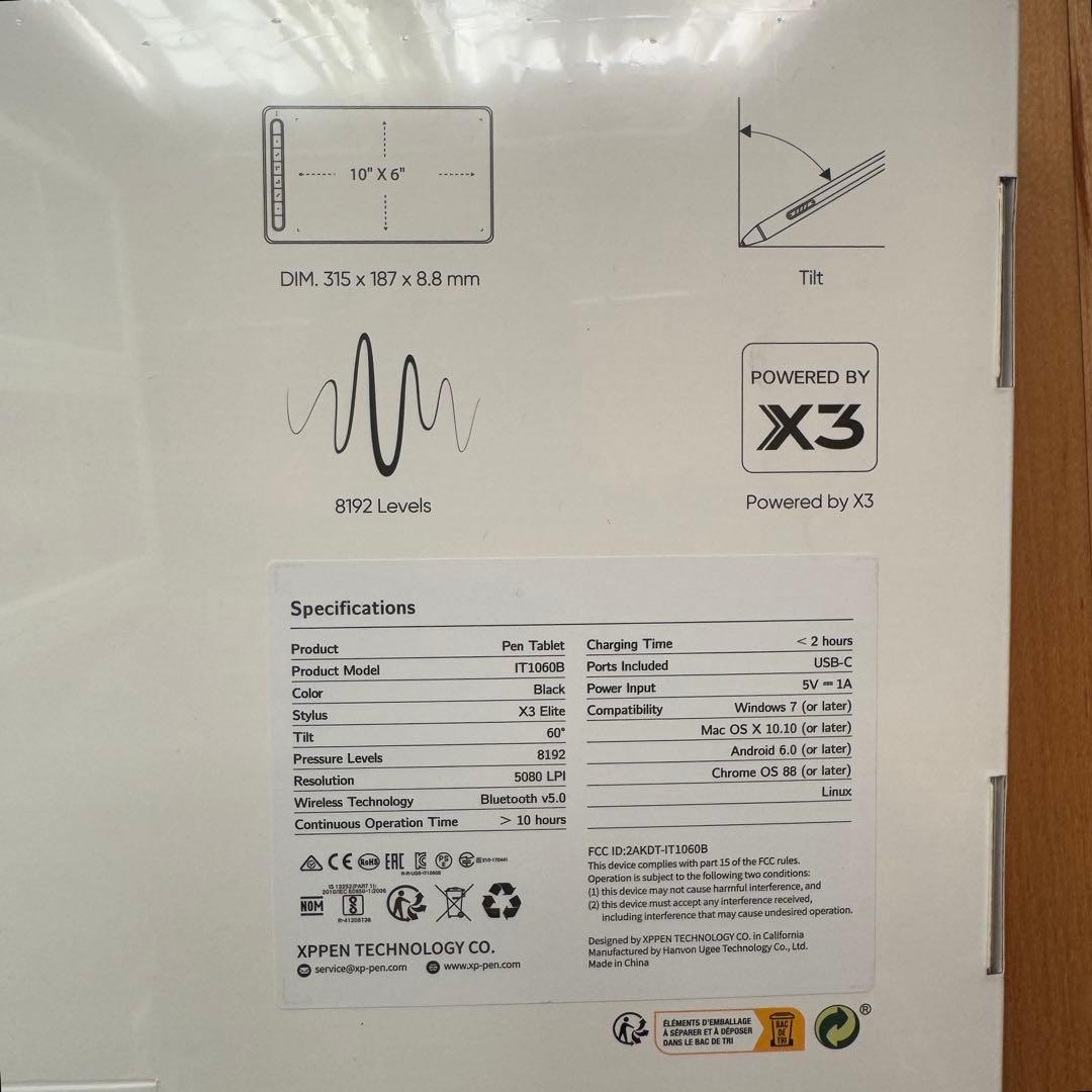 未使用 XP-PEN Deco LW Pen Tablet ペンタブ 板タブ 黒